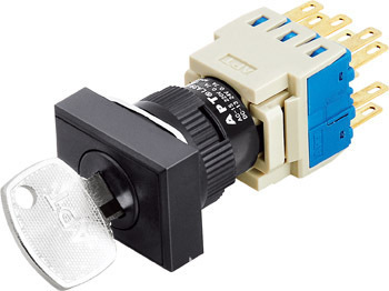 上海韋年電氣φ16 LA39-G系列按鈕 矩形三位置自復位鑰匙鈕的全面解析